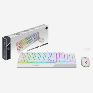 MSI Vigor GK30 RGB Gaming Keyboard (Arabic) and GM11 Mouse Combo - White