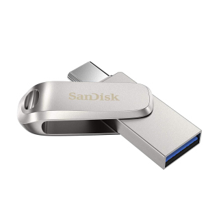 SanDisk Ultra Dual Drive Luxe 1TB Type-C USB 3.2 Gen 1 Read Speed up to 400 MB/s - Silver
