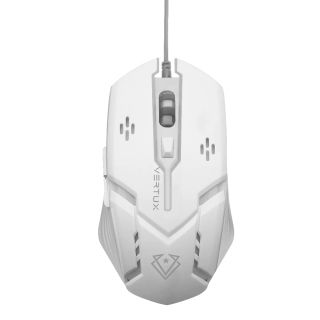 Vertux Sensei Ergonomic Optical USB Wired Computer Gaming Mouse - Sensei/White