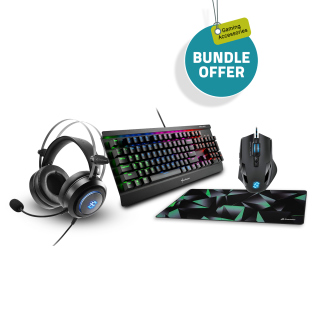 Sharkoon Bundle Offer Gaming Accessories Headset + Keyboard + Mouse + Mouse Pad