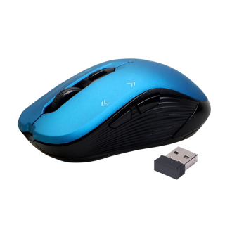 Promate Slider Optical Tracking Wireless Ergonomic Mouse - Blue