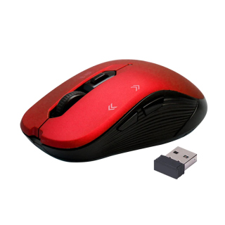 Promate Slider Optical Tracking Wireless Ergonomic Mouse - Red