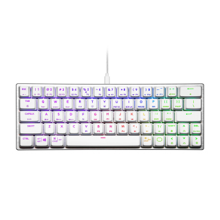 Cooler Master SK620 60% RGB Mechanical Wired Keyboard With Low Profile Linear Red Switch - Silver /White 