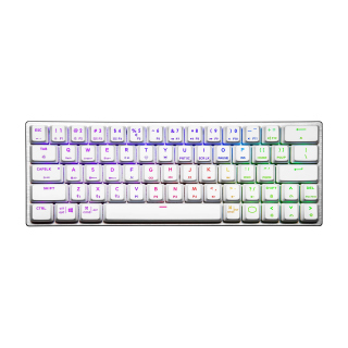 Cooler Master SK622 Wireless/Bluetooth 60% RGB Mechanical Keyboard With Low Profile Clicky Blue Switch - White 