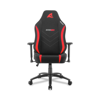 Sharkoon Skiller SGS20 Fabric Gaming Chair High-Density Mould Shaping Foam, Conventional Tilt, 3D Adjustable Armrests, Fabric Seat - Black/Red