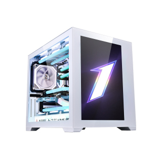 First Player EMOTION VIEW SP7 ATX Case Two Panel Front & Left Side Tempered Glass Case - White