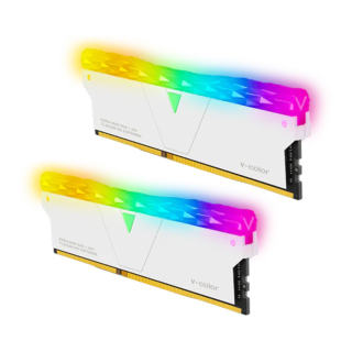 V-Color Prism Pro RGB Edition 16GB (2x8GB) DDR4 3200MHz CL16 Memory Kit - White