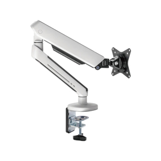 Twisted Minds Single Monitor Arm - White (17"-32" Flat & Curved Monitors) With RGB Lighting