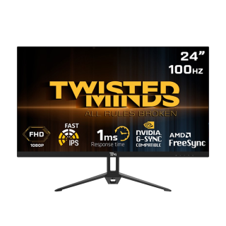 Twisted Minds 24'' IPS Panel 100Hz 1ms FHD Gaming Monitor With AMD FreeSync 