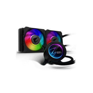 GigaByte AORUS Liquid Cooler 240 All-in-One with Circular LCD Display RGB Fusion 2.0 Dual ARGB Fans