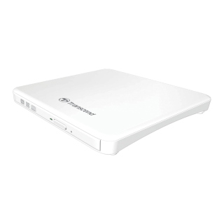 Transcend Slim Portable DVD Writer, USB Powered (White)