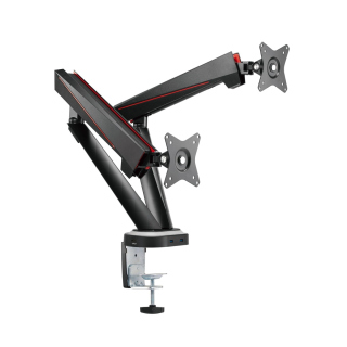 Twisted Minds Dual Spring-Assisted Pro Monitor Arm with Dual 3.0 USB+Audio+Mic Ports (17"-32" Flat & Curved Monitors)