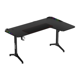 Twisted Minds WARRIOR L Shaped Right Gaming Desk RGB - Black