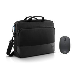Dell PO1520CS Pro Slim Briefcase & WM126 Wireless Optical Mouse - Black