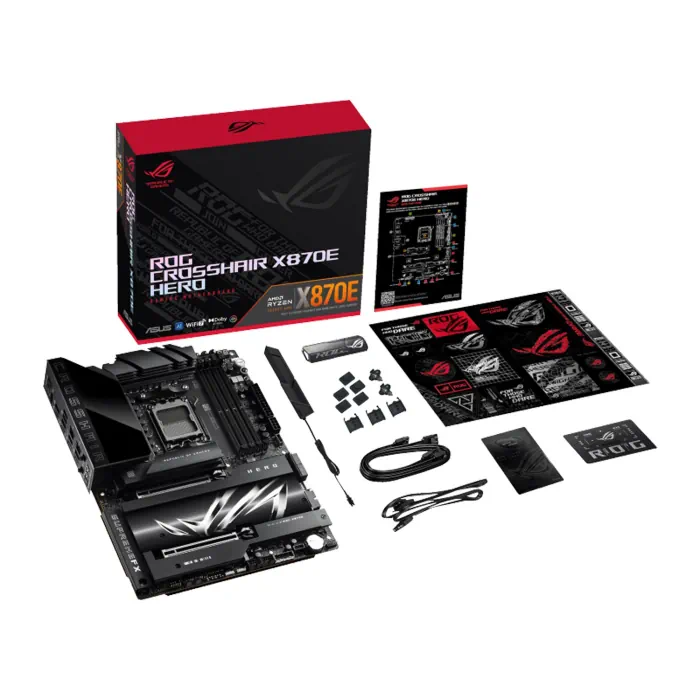 Shop Asus Rog CrossHair X870E Hero AMD Ryzen Wi-Fi7 DDR5 ATX