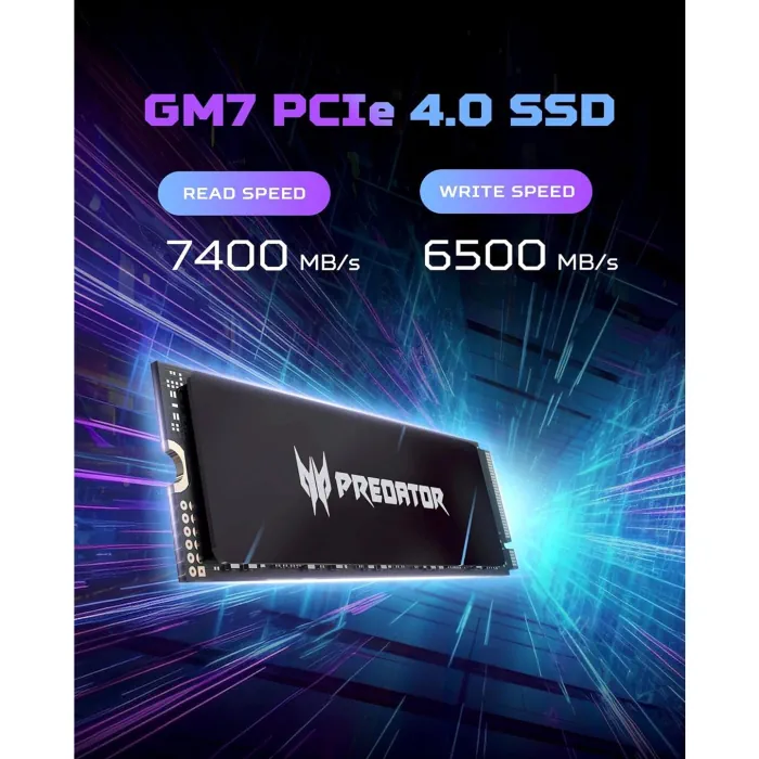 Acer Predator GM7 1TB NVMe 1.4 PCle Gen 4x4 M.2 SSD Read Speed