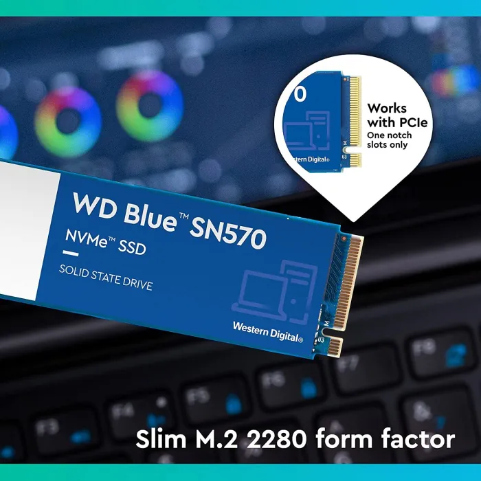 Shop WD Blue SN570 500GB M.2 2280 PCIe Gen3 x4 NVMe SSD RW 3500