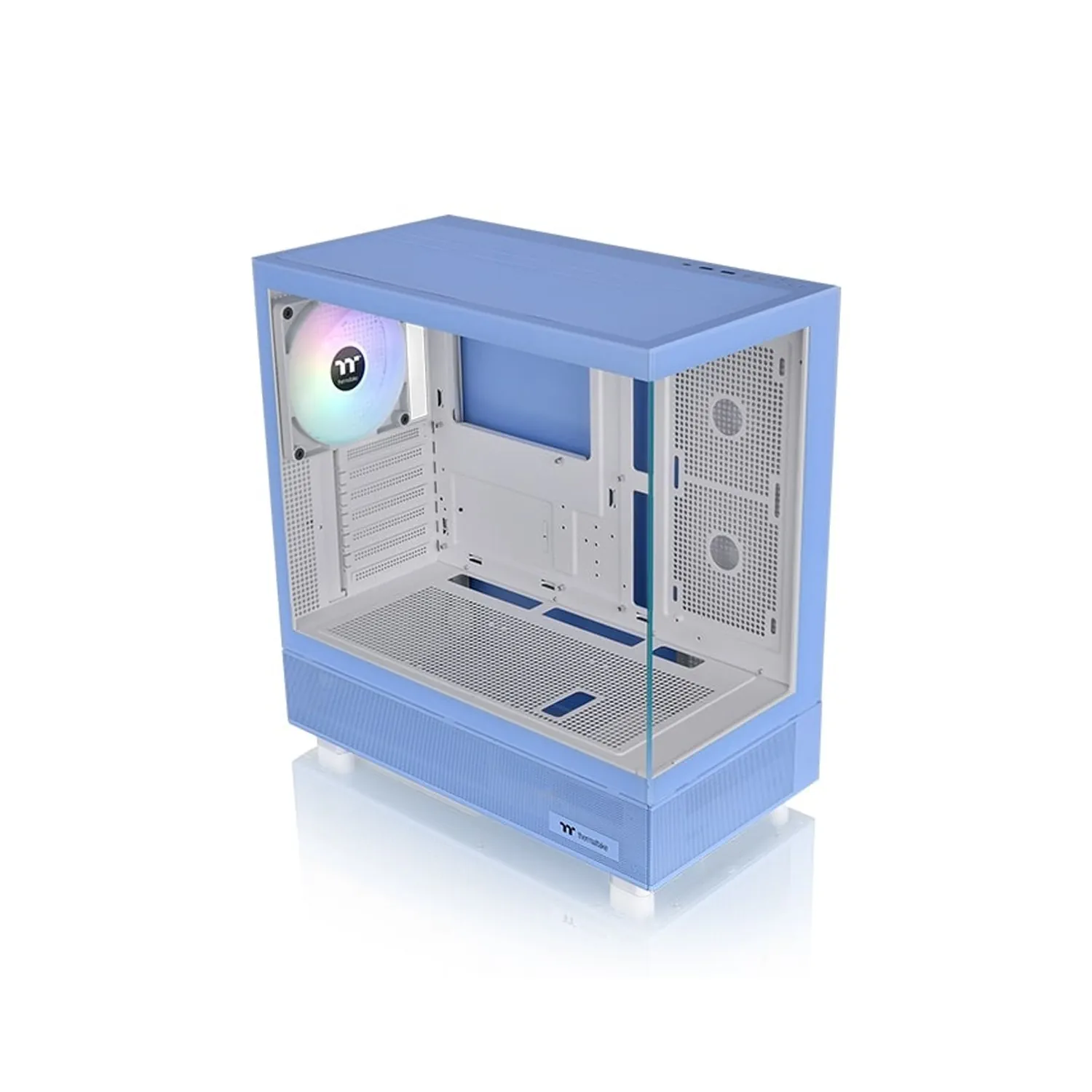 Thermaltake View 270 TG ARGB M-ATX PC Case, Tempered Glass Front and Left Panels, Supports up to 360mm Radiator, 1* CT140 ARGB Preinstalled Fan, USB Type-C x 1, USB 3.0 x 2, Blue | CA-1Y7-00MFWN-02